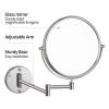 YPVZQYMIW Wall Mounted Makeup Mirror, 1X3X/5X/7X/10X Magnification Vanity Mirrors, 8 Inch Double Sided Chrome Finished Folding Swivel Shaving,5X(7X) view 4