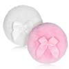 2 PCS Dusting Powder Puff, 3.4 Inch Soft Dusting Puffs Large Fluffy Powder Puff, Washable Reusable, Big Fluffy Puffs for Women Makeup Face Body(White+Pink) view 1