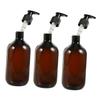 IOBIDDYS 3pcs Refillable Shampoo Dispenser Bottles Pet Pump Bottles for Hand Soap Lotion Shower Gel Bathroom Container with Non-Slip Base and Design view 1