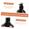 IOBIDDYS 3pcs Refillable Shampoo Dispenser Bottles Pet Pump Bottles for Hand Soap Lotion Shower Gel Bathroom Container with Non-Slip Base and Design view 3