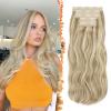 BARSDAR 20 Inch Synthetic Layered Wavy Dirty Blonde Clip in Hair Extensions view 1