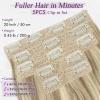 BARSDAR 20 Inch Synthetic Layered Wavy Dirty Blonde Clip in Hair Extensions view 2