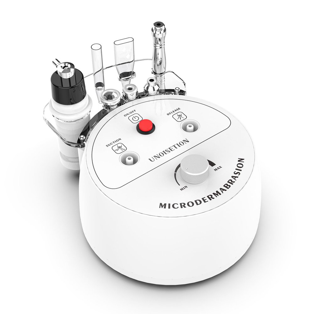 UNOISETION Beginner-Friendly 3-in-1 Diamond Microdermabrasion Machine, Gentle Low Noise At-Home Facial Care Device for for Exfoliation & Blackhead Removal
