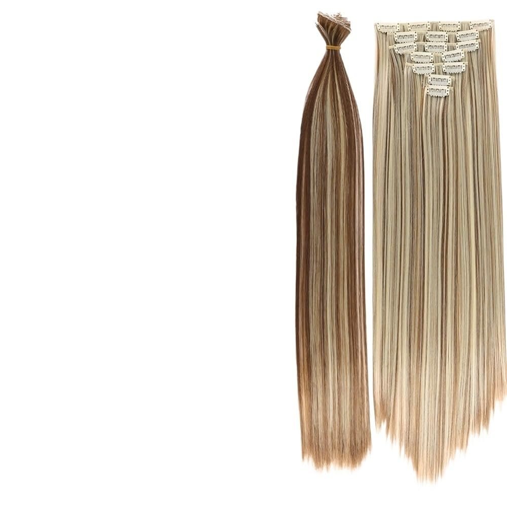 ALLUREMOUR Synthetic Straight Hair Extensions, Hair Clip Extensions, Clip Extensions ALLUREMOUR(6H613)