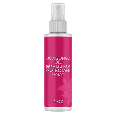NEW Heat Protectant Spray for Natural and Curly Hair Mongongo Oil Styling Mist 4oz | Protects from Heat Damage, Adds Shine, Frizz Control & Lightweight Moisture