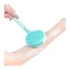 1Pc Silicone Long Handle Bath Brush Double-Sided Shower Exfoliating Brush view 1