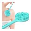1Pc Silicone Long Handle Bath Brush Double-Sided Shower Exfoliating Brush view 3