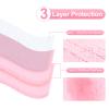 Disposable Nail Mats Easy to Clean, 3 Ply Waterproof Table Acrylic Nail Practice Sheet Desk Towel for Manicure Pedicure, Versatile for Tattoo & Dental Bibs, Salon Nail Tech (Purple-50 Pcs) view 3