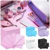 Disposable Nail Mats Easy to Clean, 3 Ply Waterproof Table Acrylic Nail Practice Sheet Desk Towel for Manicure Pedicure, Versatile for Tattoo & Dental Bibs, Salon Nail Tech (Purple-50 Pcs) view 4