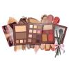 All in One Makeup Palette with 3 Brushes - Foldable Travel Make Up Kit Set includes Highly Pigmented Eyeshadow, Buildable Contour, Correction Concealer, Shine Highlighter, Blush, Lip for Face Paint view 1