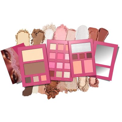 All in One Makeup Palette - Foldable Travel Make Up Kit Set includes Highly Pigmented Eyeshadow, Buildable Contour, Color Correction Concealer, Shine Highlighter, Blush, Lip for Face Paint