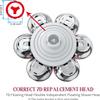 7 Blade Floating Replacement Head for Womens Electric Shaver, Washable-Pink view 2