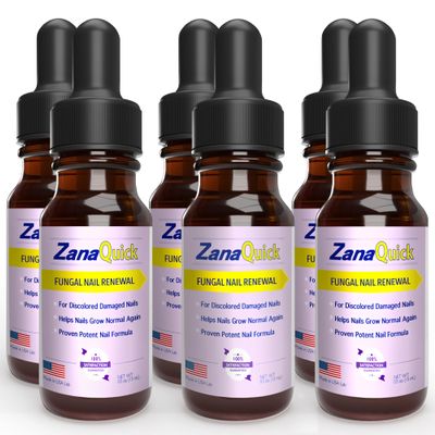 ZanaQuick Nail Care Drops for Toenails and Fingernails - Nail Solution for Daily Nail Care Routine - Easy to Apply - Made in USA - 6 Packs