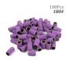 100pcs Nail Drill Bits Sanding Bands for Nail Drill File Grinder Sander Band Set(180grit 100pcspurple) view 2