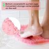 Acmefun Saker Shower Foot & Back Scrubber,Soft Bristle Bath Foot Scrubber  Detachable Massage Mat with Secure Grip, Hanging Hole for Easy Storage (Brown) view 3