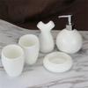 Ceramic Bathroom Set Hotel Toiletries Dental Jar Toothbrush Holder Bone Porcelain view 4