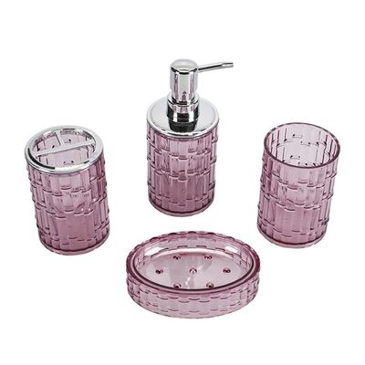 Acrylic Bathroom Wash Suite Home Hotel Appliances Plastic Storage 4 Sets