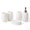 Ceramic Bathroom Five-Piece Set, Wash Gargle Cup Toothbrush Holder Emulsion Bottle view 1