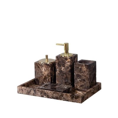 Marble European Bathroom Supplies Five-Piece Set Toothbrush Holder Emulsion Bottle Wash