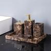 Marble European Bathroom Supplies Five-Piece Set Toothbrush Holder Emulsion Bottle Wash view 2
