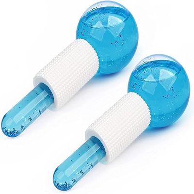 Facial Massage Globes Spheres Chromotherapy Crystal Anti-Aging (2pcs) (Blue)