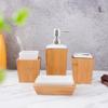 Ceramic Bathroom Set Four Piece Square Wash Combination Hotel Home Decoration view 3