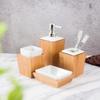 Ceramic Bathroom Set Four Piece Square Wash Combination Hotel Home Decoration view 4