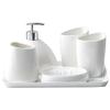 White Porcelain Sanitary Ware Five-piece Suite Hotel Bathroom Toiletries Gargle Cup view 2