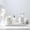 White Porcelain Sanitary Ware Five-piece Suite Hotel Bathroom Toiletries Gargle Cup view 3