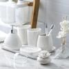 White Porcelain Sanitary Ware Five-piece Suite Hotel Bathroom Toiletries Gargle Cup view 4