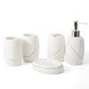 Ceramic Bathroom Five-piece Toiletry Set Mouthwash Cup Lotion Bottle Supplies view 1