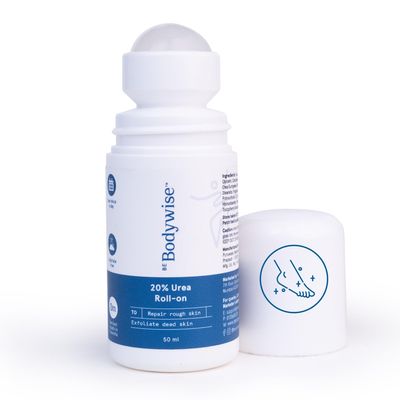 20% Urea Foot Cream Roll On 50ml | For Dry & Cracked Heels | With 2% Lactic Acid, Olive Oil & Vitamin E | Helps Repair and Moisturise Cracked Heels(Be Bodywise)