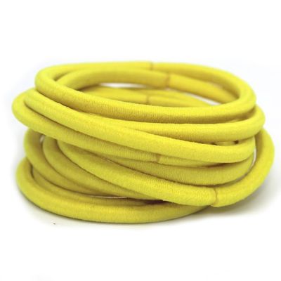 Wetco 4 mm Elastic Bands Hair Ties Children Rubber hair headbands - 10 Pcs (Yellow)