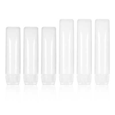 OpusBags 6 Travel Bottles, 30ml and 50ml Transparent Plastic Compressed Air Bottles, Refillable Cosmetic Containers, Portable Size Leak Proof Small Squeeze Bottles for Toiletries, Makeup, Shampoo