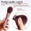 BS-MALL 14 Pcs Makeup Brushes Set with 1 Pcs Makeup Sponge Essential Foundation Powder Concealers, Eye Shadows, Blush Makeup Brushes with Travel Makeup Case (Brown) view 3