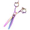 5. inch 440c Steel Rainbow Hair Scissors Cutting Salon Barber thinning Shears Hairdressing Set view 4