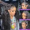Lemeiily 26 Inch Deep Wave Lace Front Wigs Human Hair 13x6 HD Transparent Lace Frontal Wigs Human Hair 200 Density Deep Curly Wig for Women Pre Plucked With Baby Hair view 2