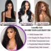Lemeiily 26 Inch Deep Wave Lace Front Wigs Human Hair 13x6 HD Transparent Lace Frontal Wigs Human Hair 200 Density Deep Curly Wig for Women Pre Plucked With Baby Hair view 3