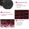 GLSMOSNW 1B/99j Human Hair 1b Burgundy Deep Wave Bundles 12 14 16 Inch view 4