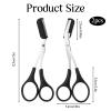 2PCS Eyebrow Trimmer Scissors Eyebrow Scissors with Comb Professional Travel Size Eye Brow Scissor Accessories Non-slip Ergonomic Handle, Stainless Steel Precision Grooming Tool for Men and Women view 2