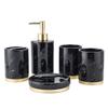 Ceramic Bathroom Toiletries Set Marble Accessories view 1