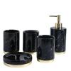 Ceramic Bathroom Toiletries Set Marble Accessories view 2
