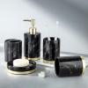Ceramic Bathroom Toiletries Set Marble Accessories view 3