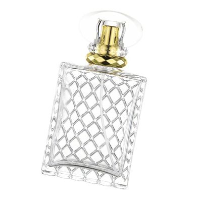 SEWACC Glass Square Perfume Bottle Refillable Cosmetic Spray Container with Fine Mist Sprayer Atomizer for Travel Outdoor and Business Use