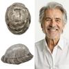 Hair Wonders Men Toupee Full Poly Thin Skin Toupee Hair for Men All PU Injection Hair System Synthetic Hair Toupee Men8X10-100% light to medium density#760 view 1