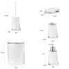 Bathroom Kit Trash Can Toilet Brush Toothbrush Cup Holder Soap Box Dispenser view 3