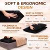 AceOrbit Lash Bed Cushion for Massage Table 72''x 24'' x 5'' Spa Bed Topper Foam Pillow for Table Soft Pad Lash Cushion Cover Foldable Soft Foam Black 5-Pillow Designs view 4