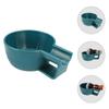 SEWACC Thick Edged Decorative Shaving Bowl for Men Large Capacity Deep Plastic Container for Rich Foaming Compact and Portable Handheld Shave Soap Dish Blue Design for Travel and Home Use view 4