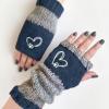 AZHOUQIBD Autumn and Winter Warm Half Finger Gloves view 1