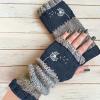 AZHOUQIBD Autumn and Winter Warm Half Finger Gloves view 4